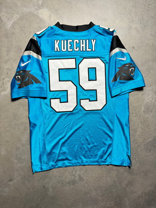 2014 Carolina Panthers Luke Kuechly Alternate Blue Nike Fully Stitched On Field Authentic NFL Jersey (44/Large)