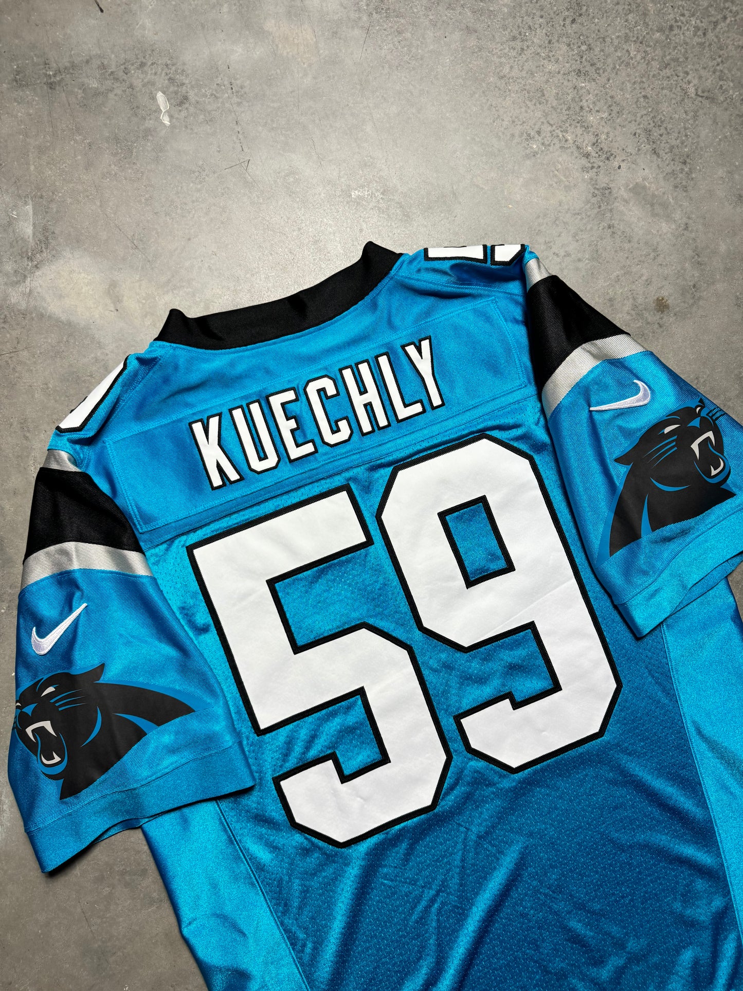 2014 Carolina Panthers Luke Kuechly Alternate Blue Nike Fully Stitched On Field Authentic NFL Jersey (44/Large)