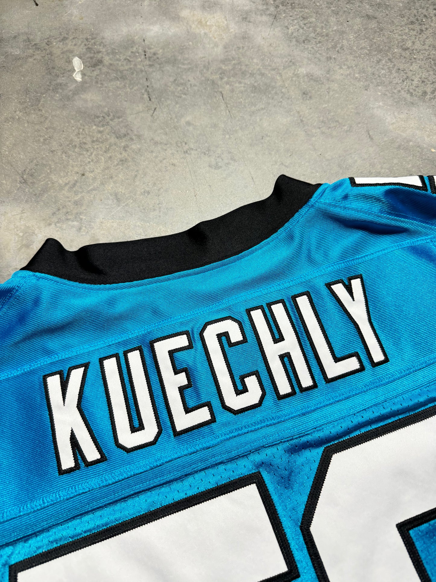 2014 Carolina Panthers Luke Kuechly Alternate Blue Nike Fully Stitched On Field Authentic NFL Jersey (44/Large)