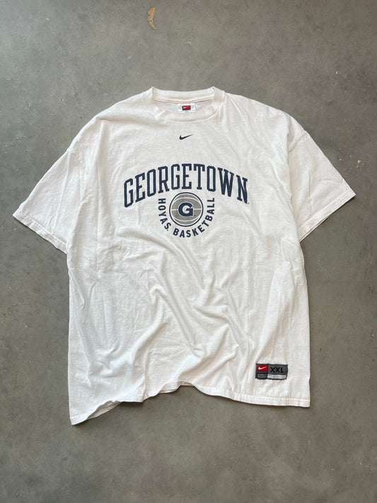 00’s Georgetown Hoyas Vintage Nike Mini Swoosh College Basketball Tee (XXL)
