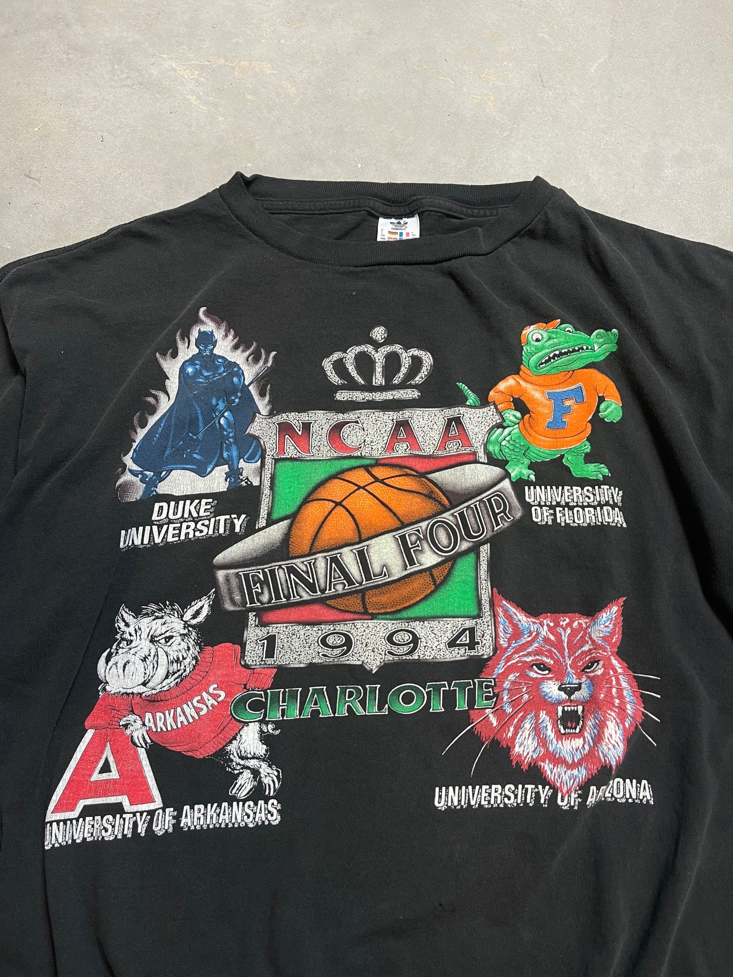 1994 Charlotte Final Four Vintage Illustrated Mascots Tee (Boxy Large)