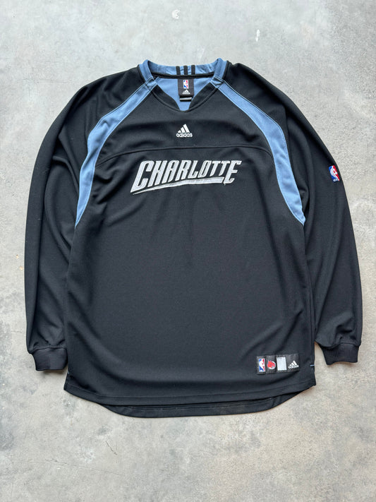 2009/2010 Charlotte Bobcats Team Issued Adidas NBA Warm Up Shooting Shirt (XL Tall - Fits XXL)