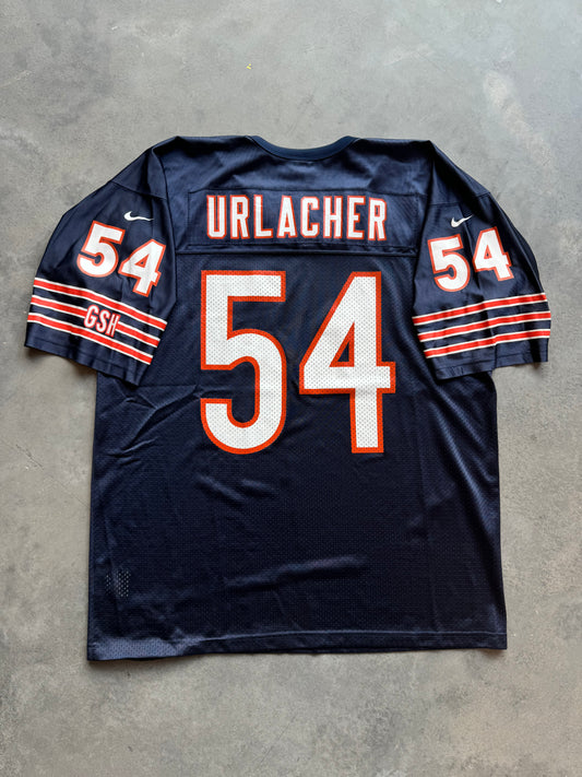 00’s Chicago Bears Brian Urlacher Vintage Nike Navy Blue NFL Jersey (XXL)