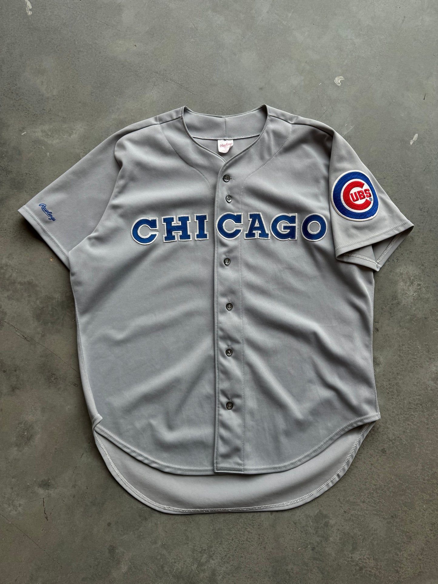 1990 Chicago Cubs Road Grey Vintage One Year Style Rawlings Stitched Authentic MLB Jersey (52/XXL)