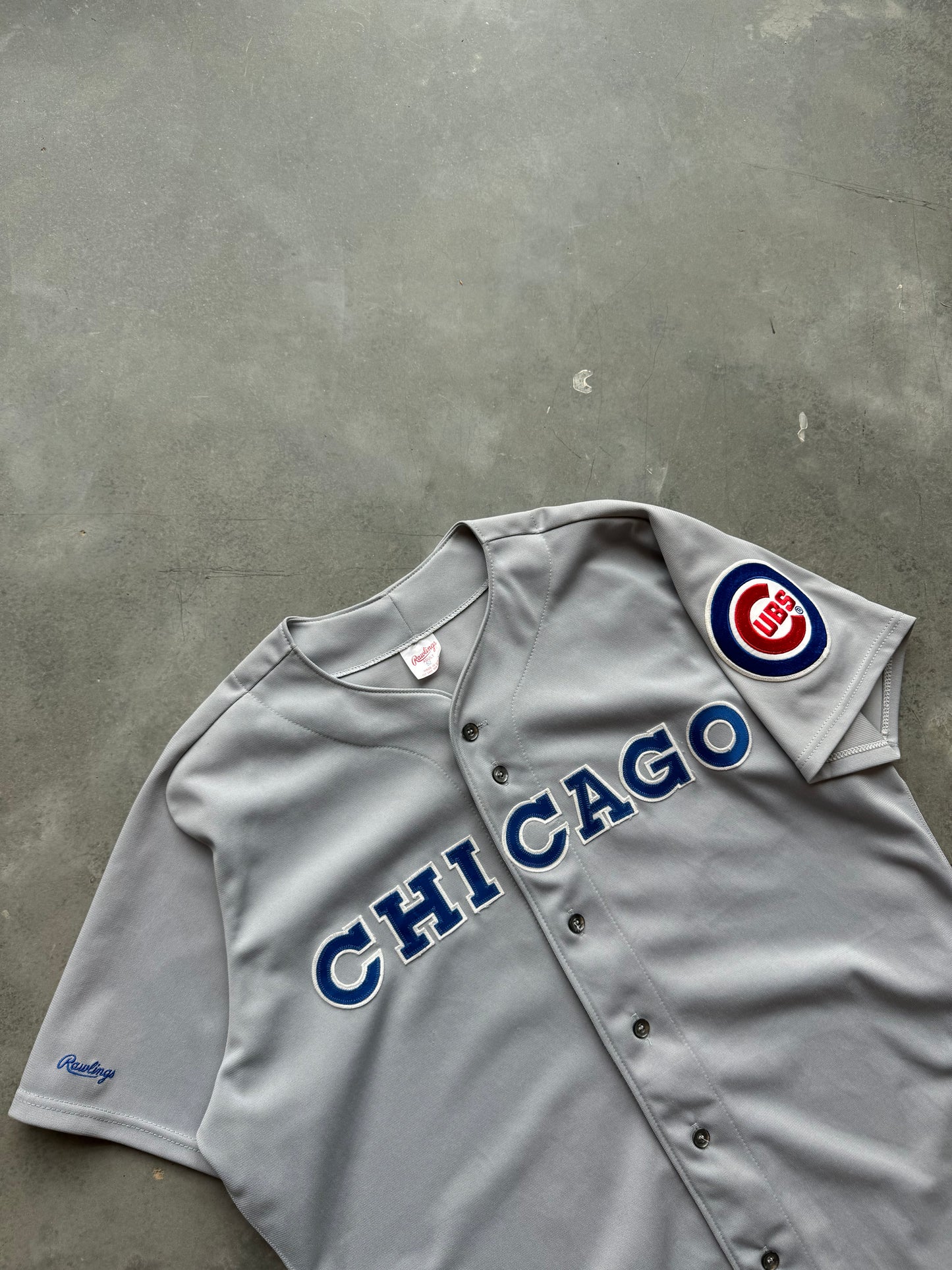 1990 Chicago Cubs Road Grey Vintage One Year Style Rawlings Stitched Authentic MLB Jersey (52/XXL)