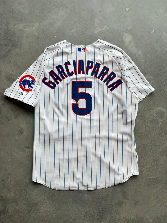 2004 Chicago Cubs Nomar Garciaparra Vintage Majestic Home White MLB Authentic Jersey (54/XXXL)