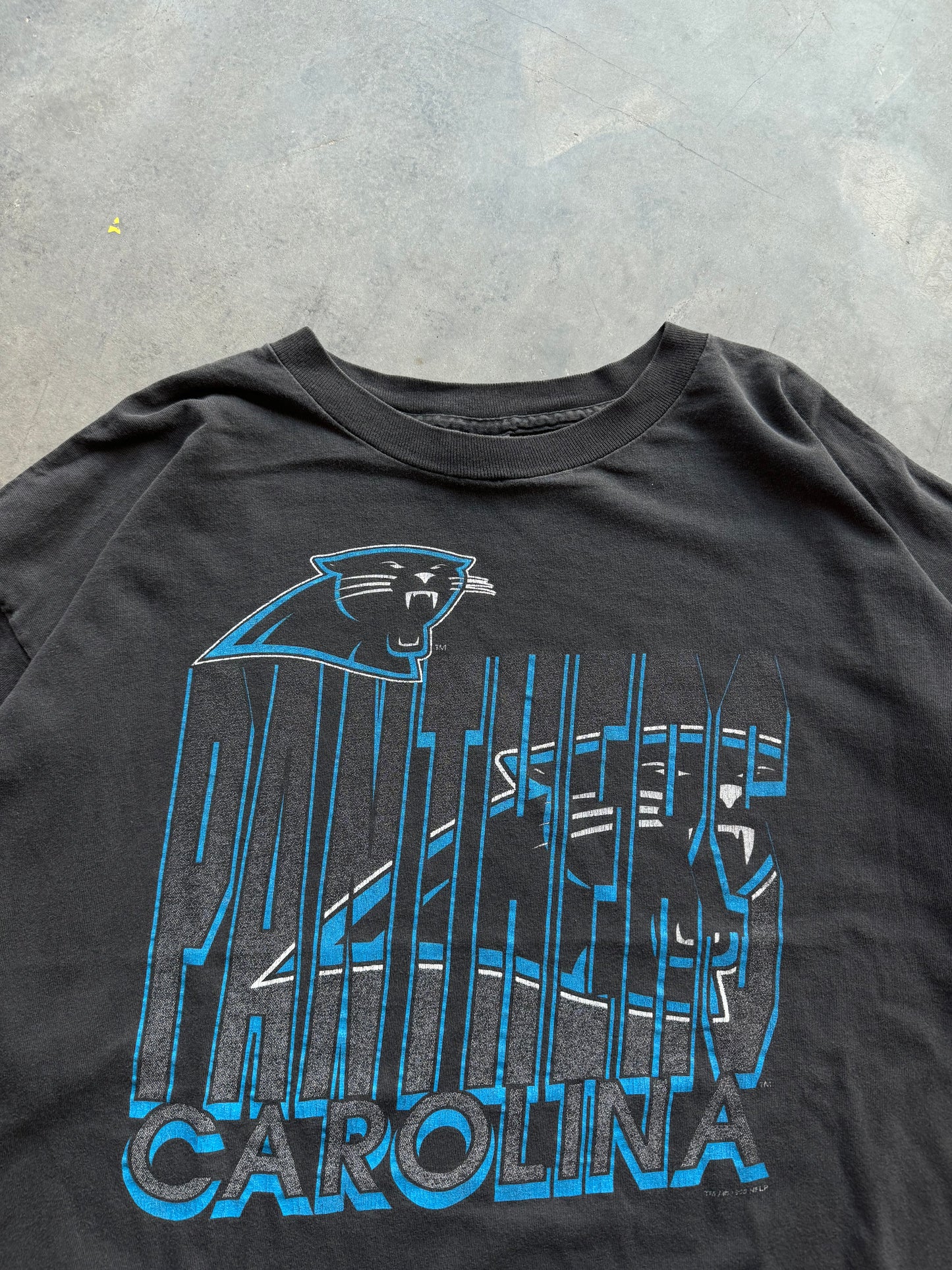 1993 Carolina Panthers Vintage Salem Sportswear Vintage Faded NFL Tee (XL)