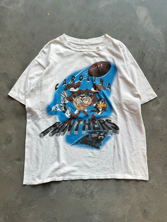 1994 Carolina Panthers x Taz Vintage Looney Tunes NFL Tee (XL)