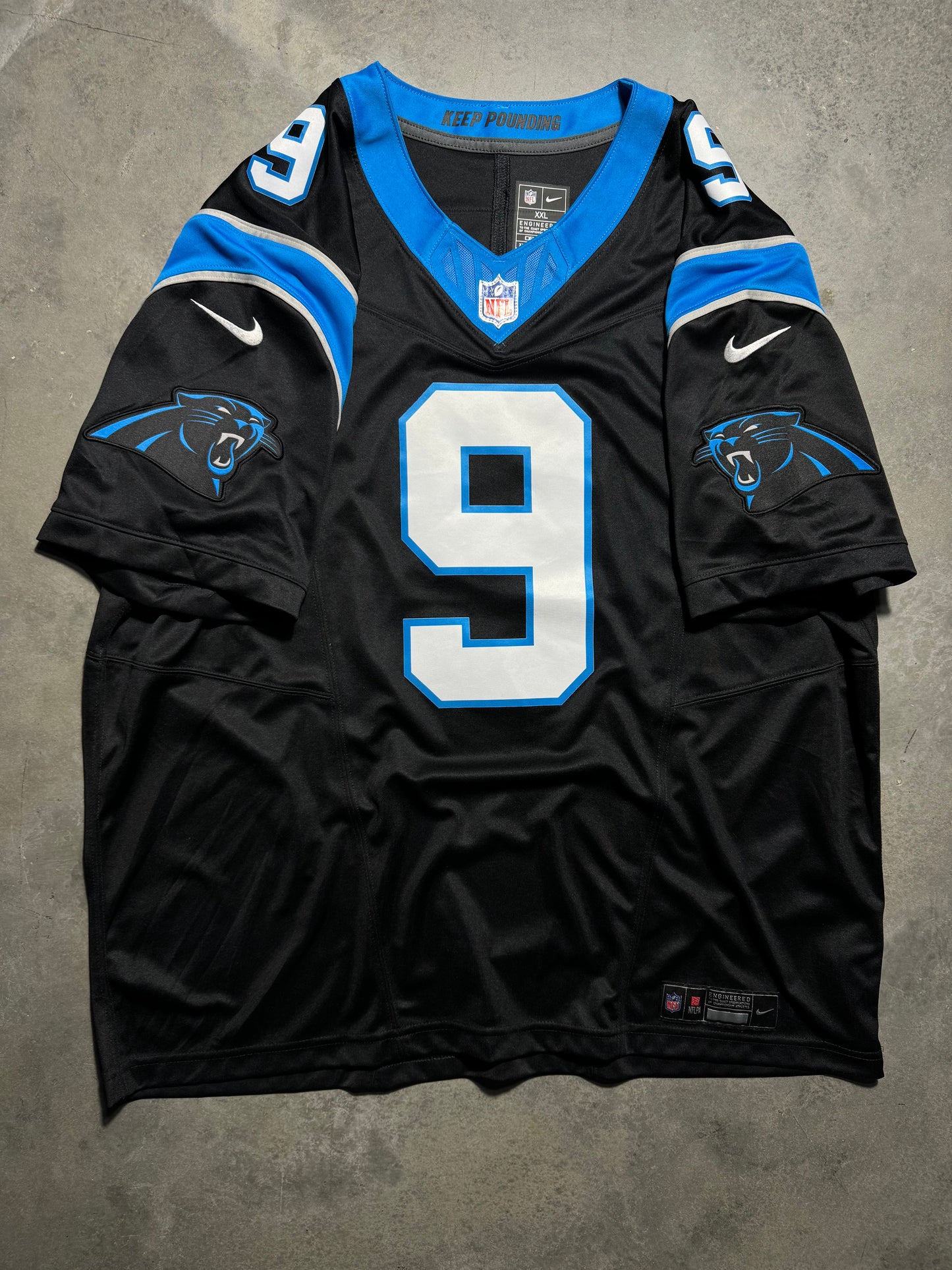 2024 Carolina Panthers Bryce Young Black Nike Vapor Limited NFL Jersey (XXL)