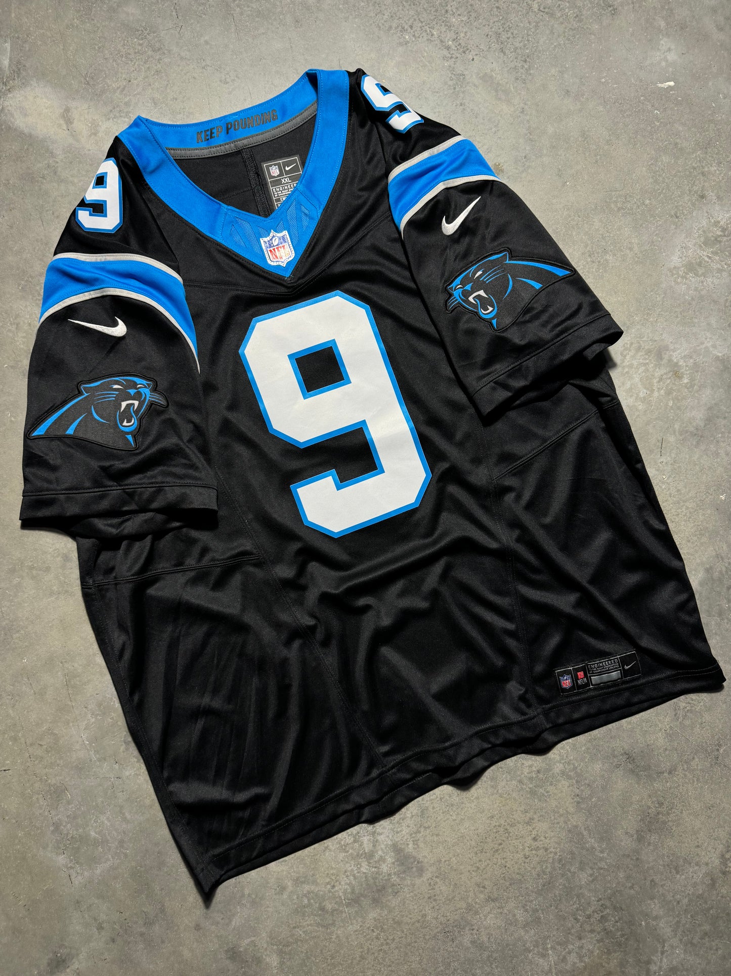 2024 Carolina Panthers Bryce Young Black Nike Vapor Limited NFL Jersey (XXL)