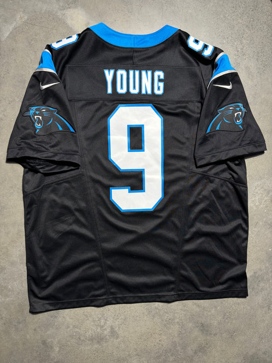 2024 Carolina Panthers Bryce Young Black Nike Vapor Limited NFL Jersey (XXL)