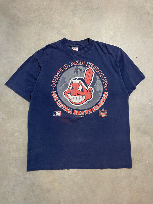 1996 Cleveland Indians AL Central Division Champions Vintage MLB Tee (XL)