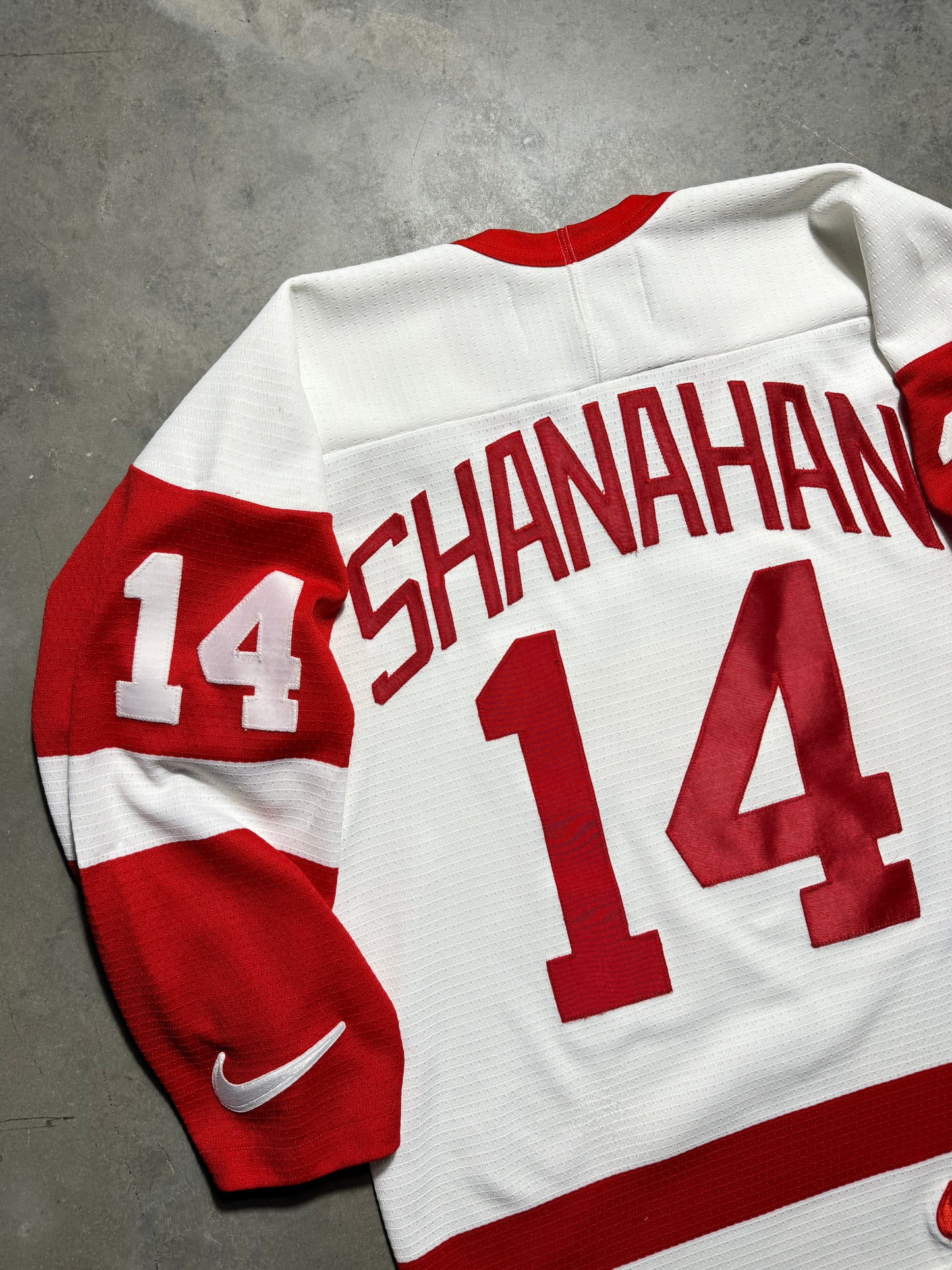 90’s Detroit Red Wings Brendan Shanahan Vintage White Nike NHL Hockey Jersey (Small)