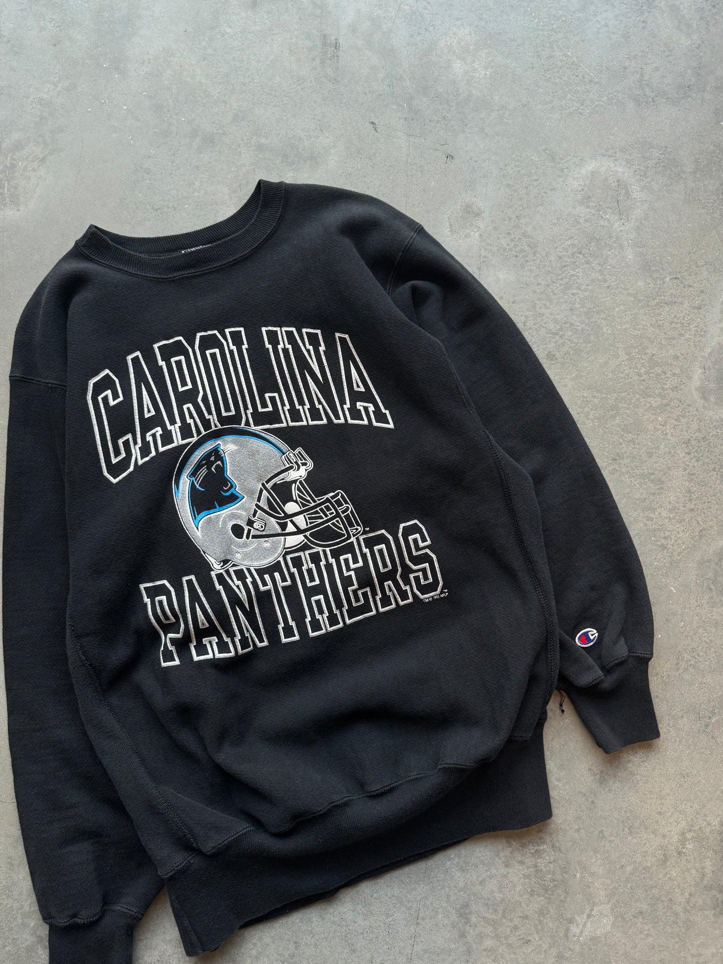 1993 Carolina Panthers Vintage Champion Reverse Weave NFL Crewneck (Large)