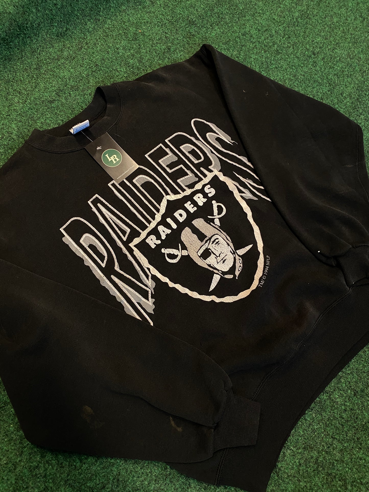 1994 Los Angeles Raiders Russell Athletic NFL Vintage Crewneck (Large)