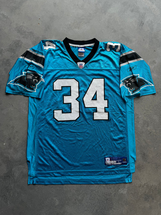 00’s Carolina Panthers DeAngleo Williams Vintage Electric Blue Alternate Reebok NFL Jersey (Large)