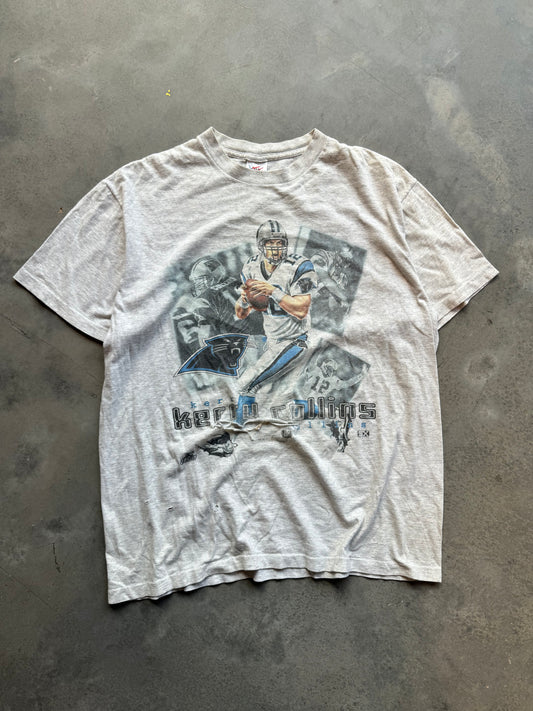 1997 Carolina Panthers Kerry Collins Vintage Distressed QB Club Player Tee (XL)