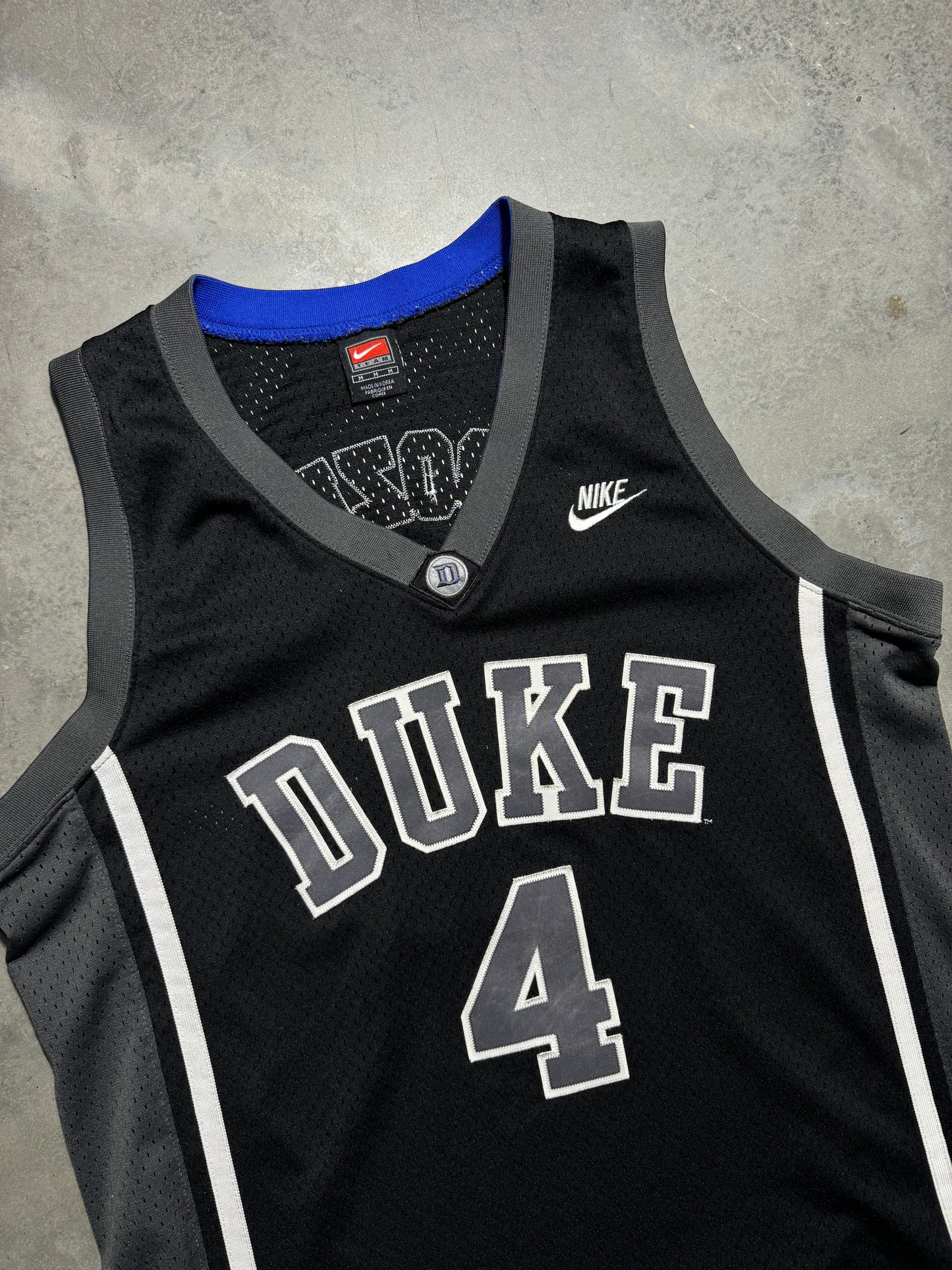 2002 Duke Blue Devils Carlos Boozer Vintage Nike “Uprising ‘02” College Basketball Jersey (Medium)