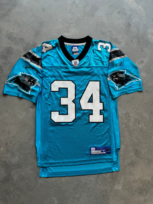 00’s Carolina Panthers DeAngleo Williams Vintage Electric Blue Alternate Reebok NFL Jersey (Small)