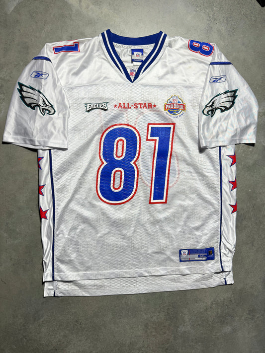 2005 Philadelphia Eagles Terrell Owens Pro Bowl Hawaii White Reebok NFL Jersey (XL)