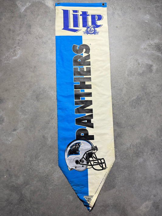 1995 Carolina Panthers x Miller Lite Inaugural Season Promotional NFL Banner