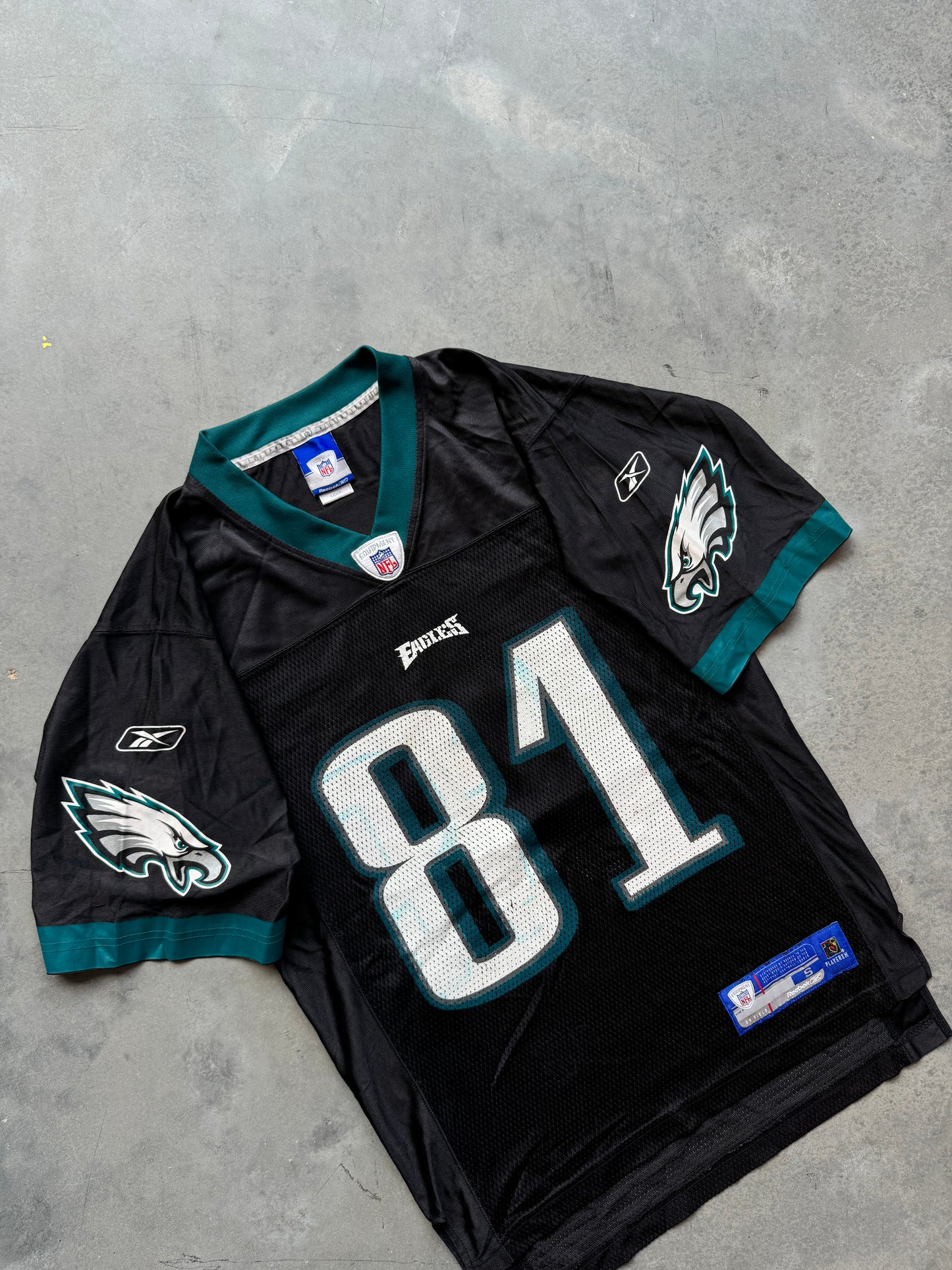 00’s Philadelphia Eagles Terrell Owens Vintage Black Alternate Reebok NFL Jersey (Small)