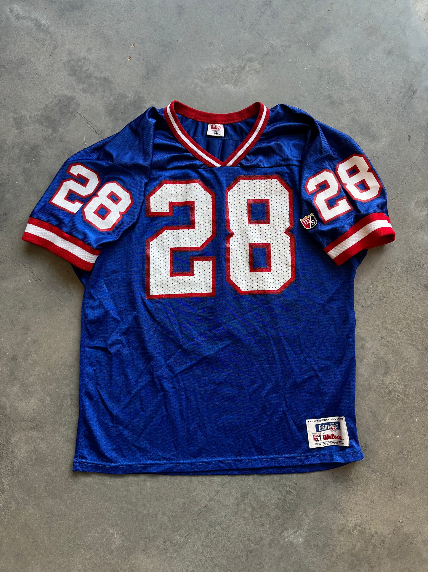 90’s New York Giants Tyrone Wheatley Vintage Wilson NFL Jersey (XL)