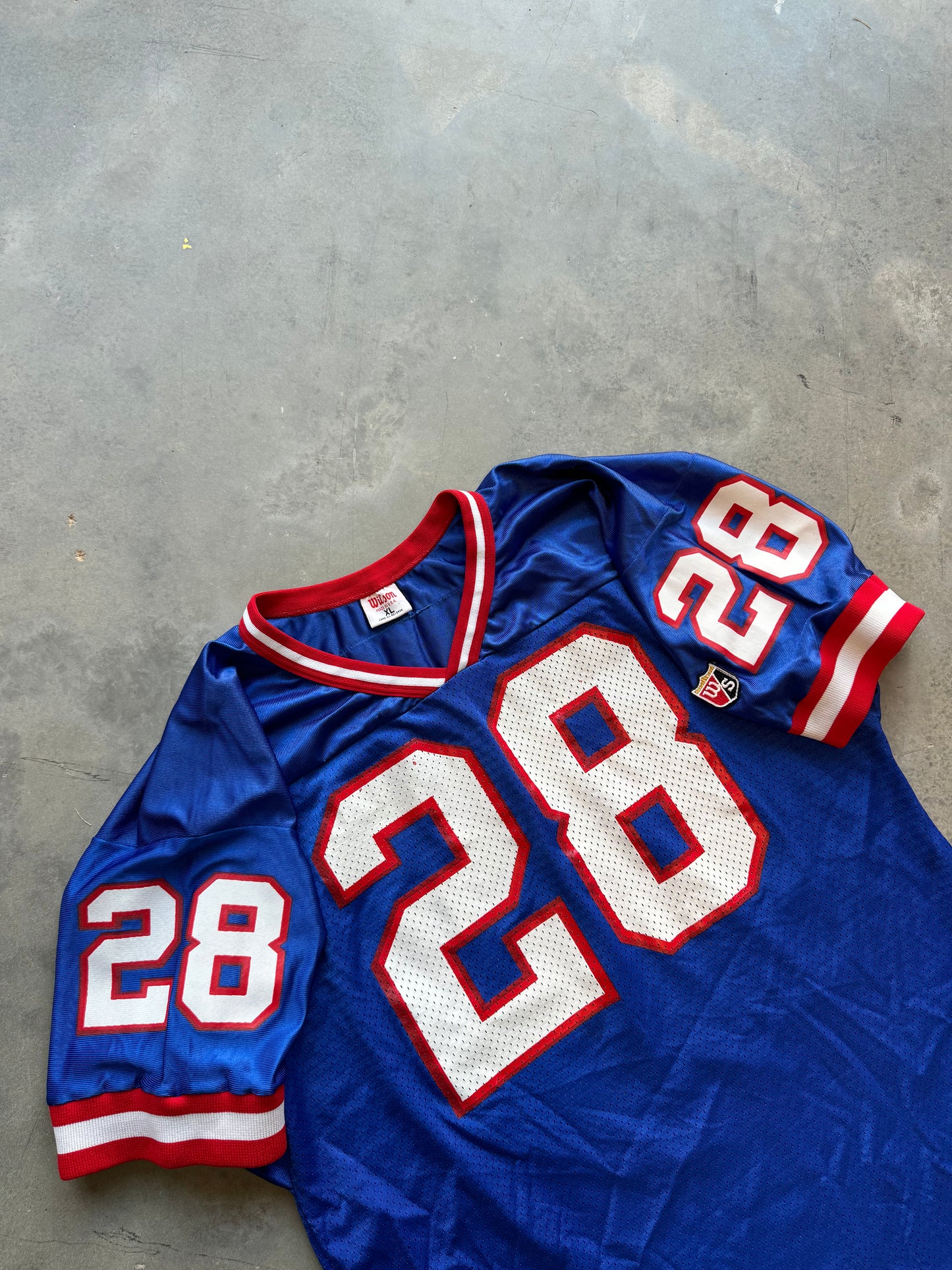 90’s New York Giants Tyrone Wheatley Vintage Wilson NFL Jersey (XL)