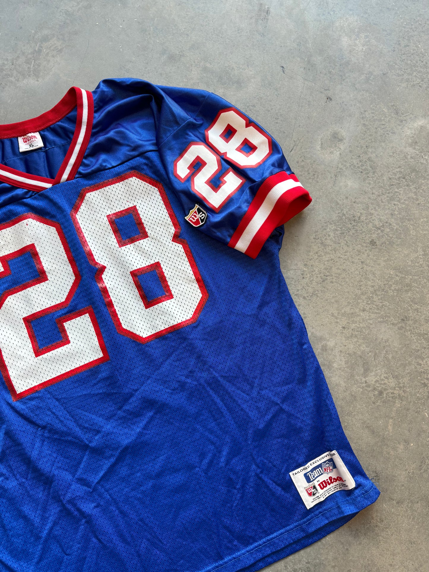 90’s New York Giants Tyrone Wheatley Vintage Wilson NFL Jersey (XL)