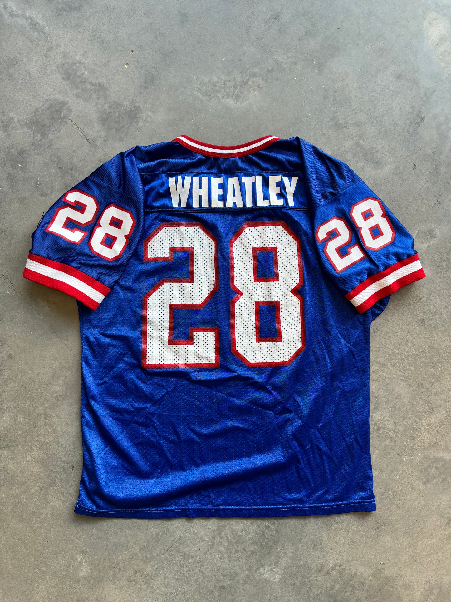 90’s New York Giants Tyrone Wheatley Vintage Wilson NFL Jersey (XL)