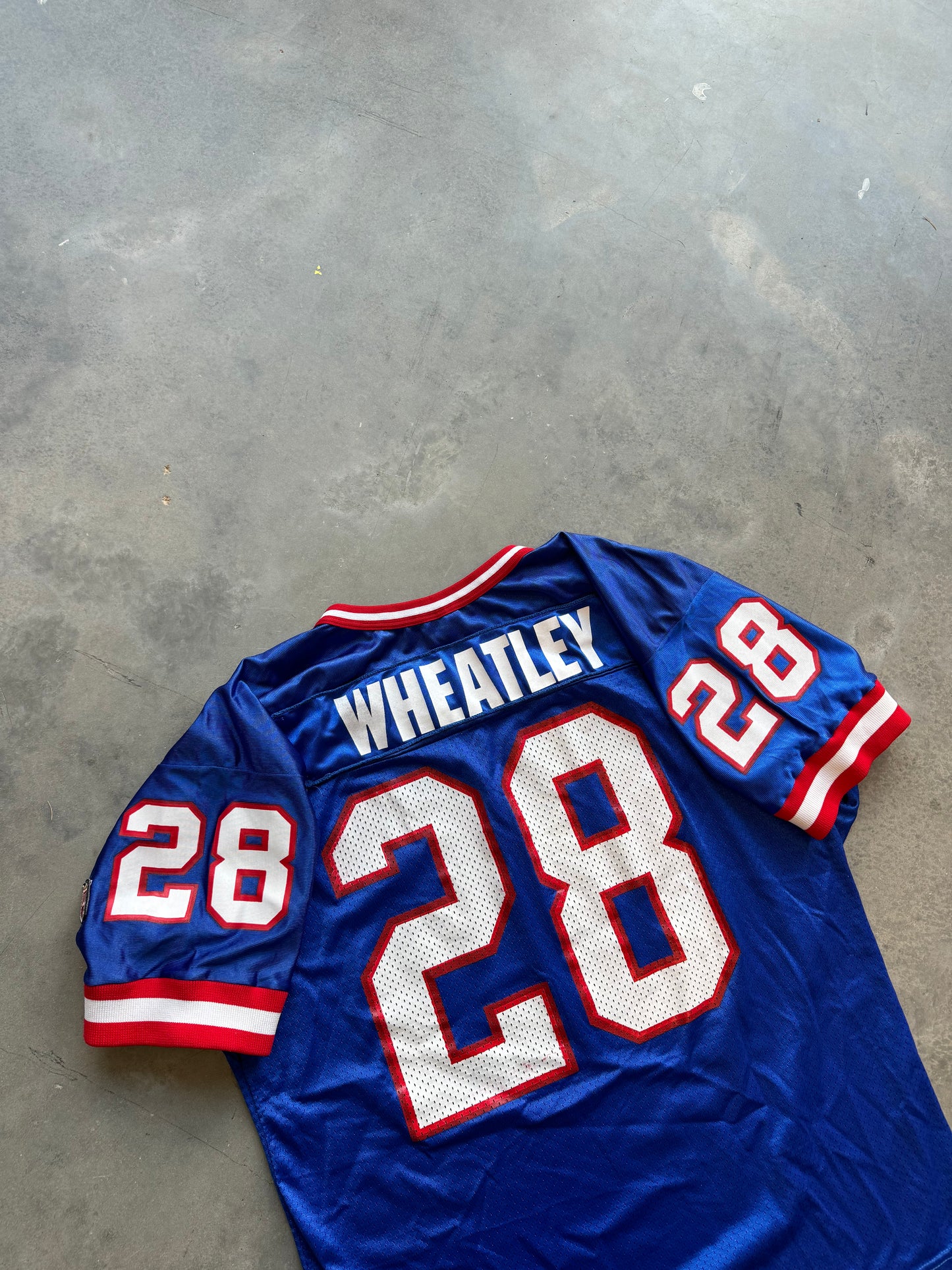 90’s New York Giants Tyrone Wheatley Vintage Wilson NFL Jersey (XL)