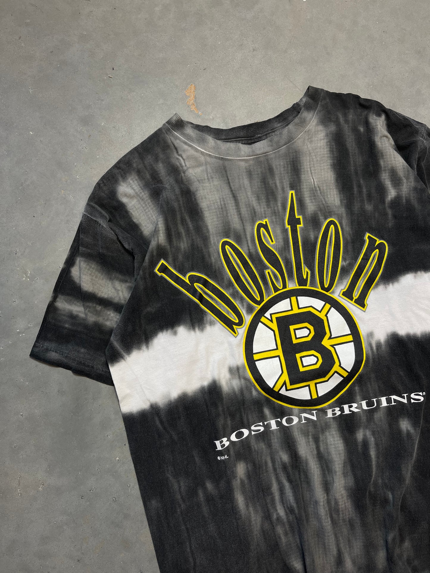 90’s Boston Bruins Vintage NHL Hockey Tie Dye Tee (Large)