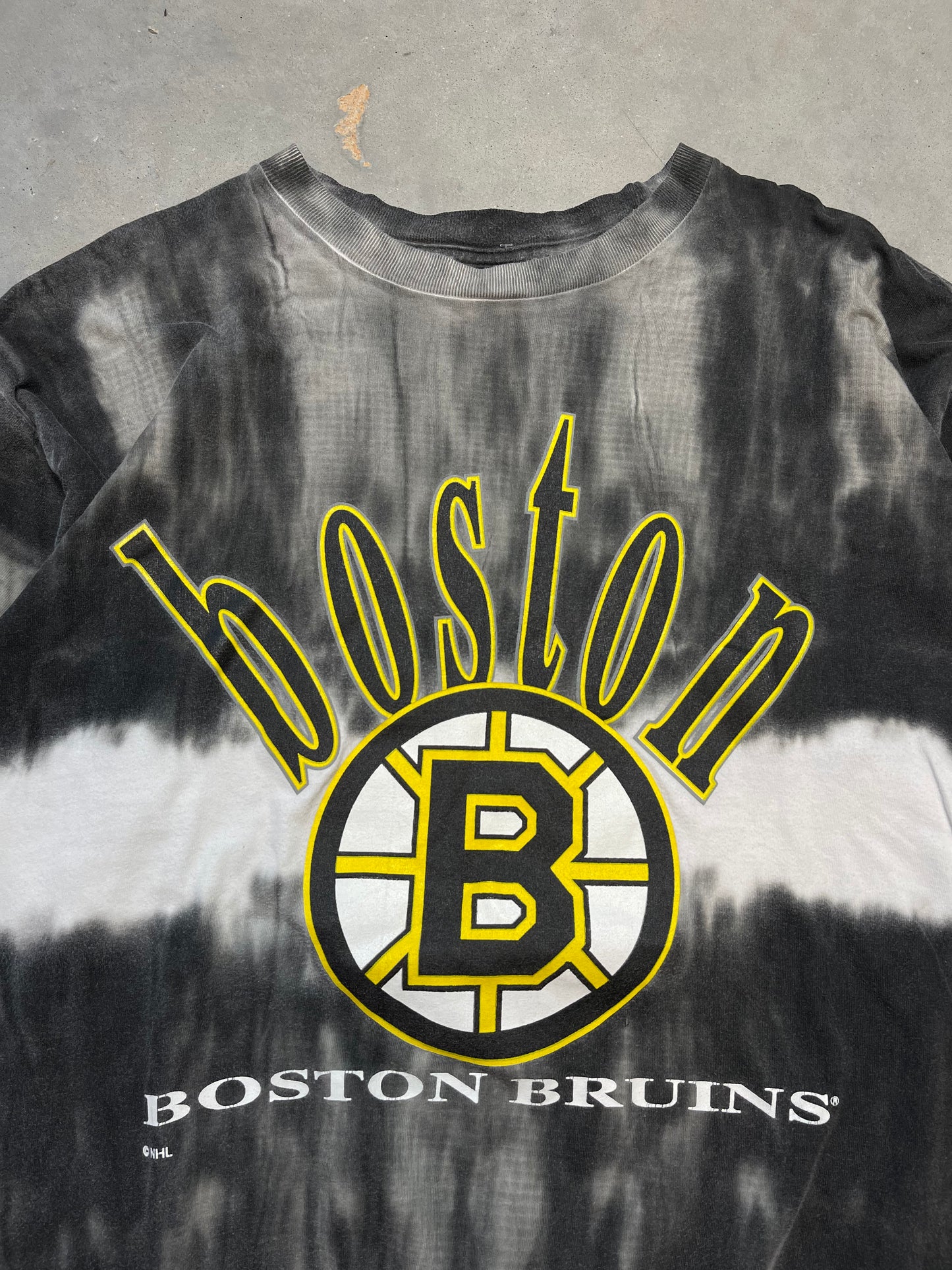 90’s Boston Bruins Vintage NHL Hockey Tie Dye Tee (Large)