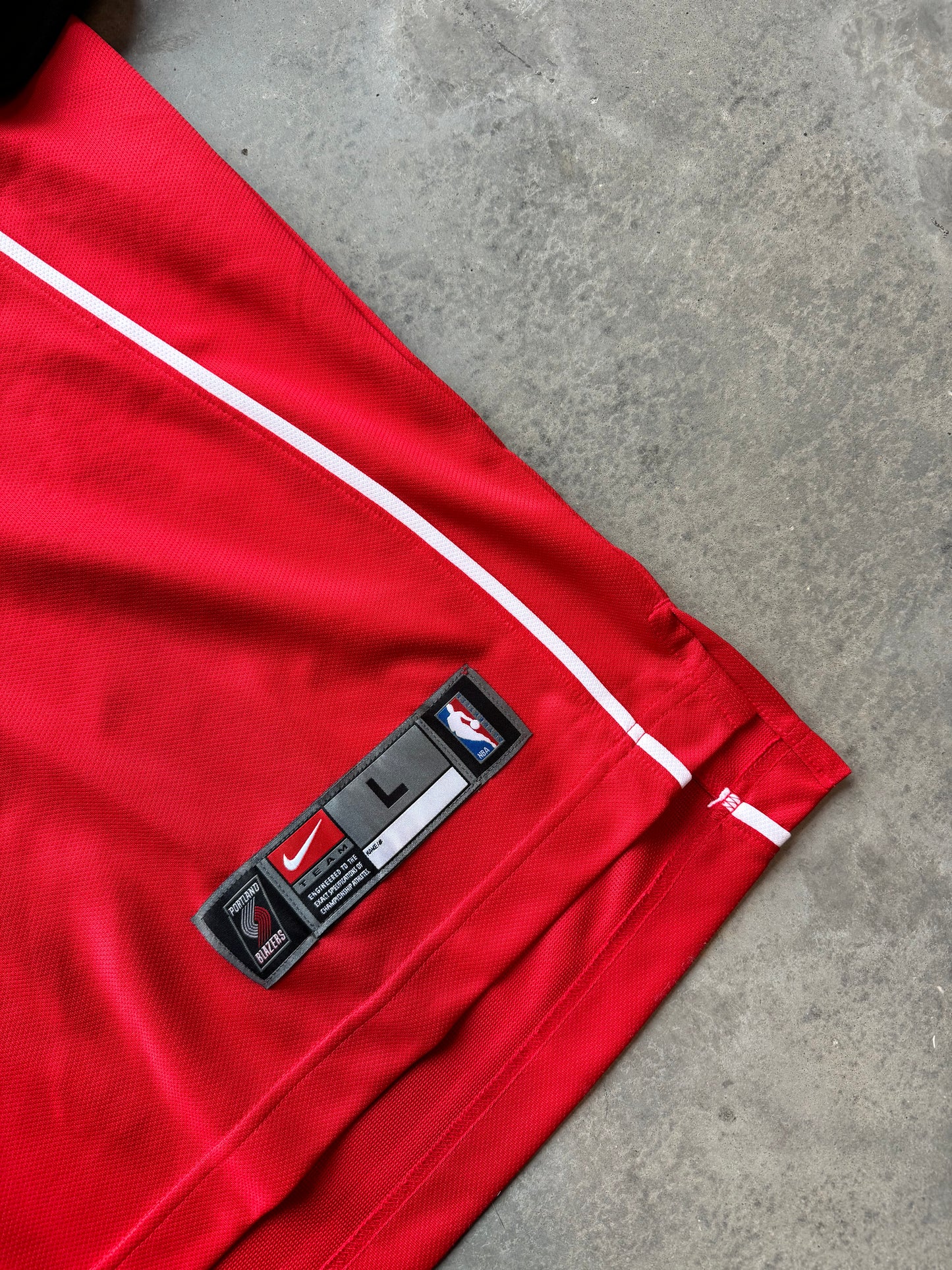 2001 Portland Trail Blazers Vintage Nike Team Sports Half Zip NBA Shooting Shirt Warm Up - Deadstock (Large)