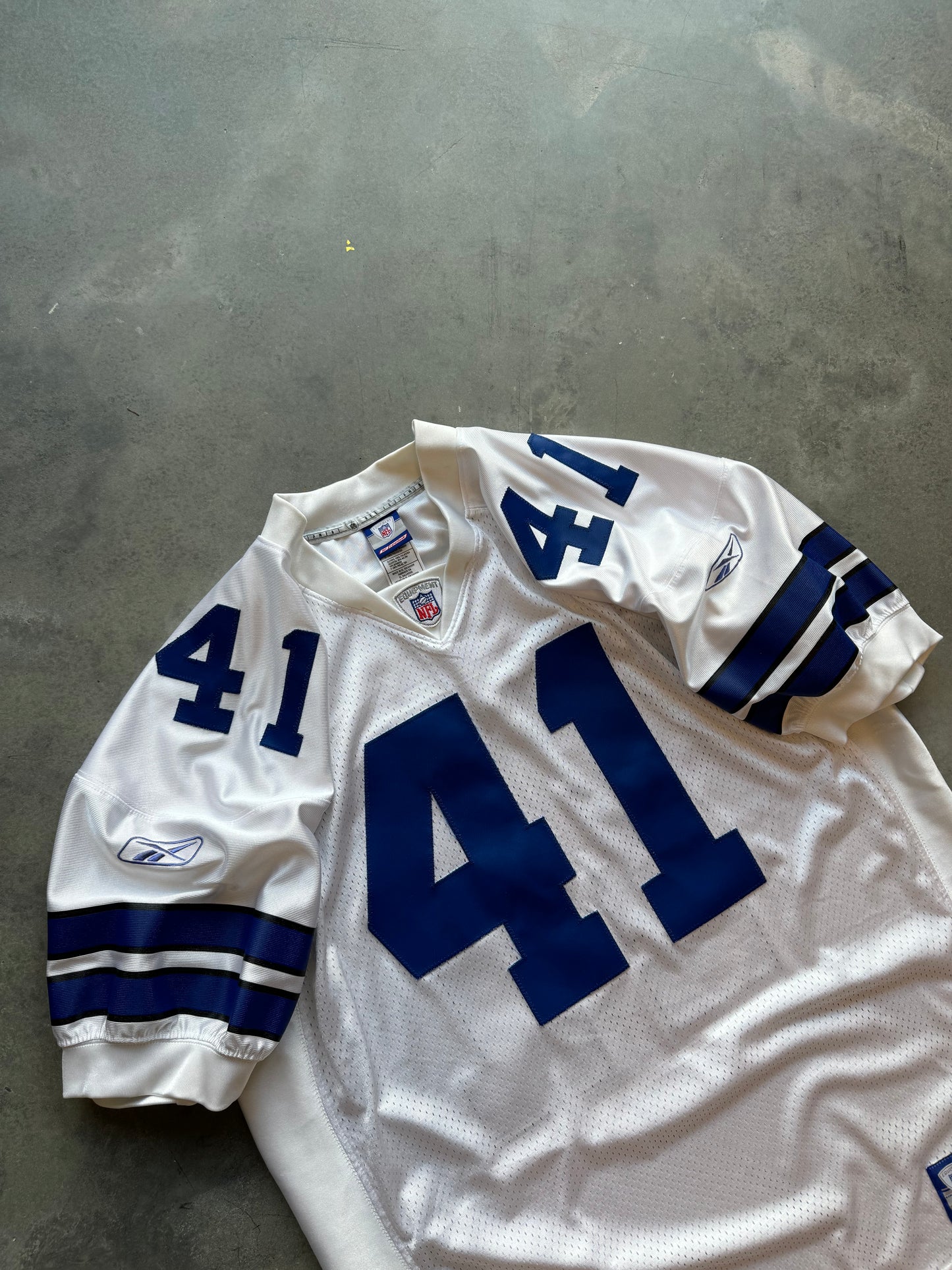 00’s Dallas Cowboys Terence Newman Vintage White Reebok Authentic NFL Jersey (52/XXL)