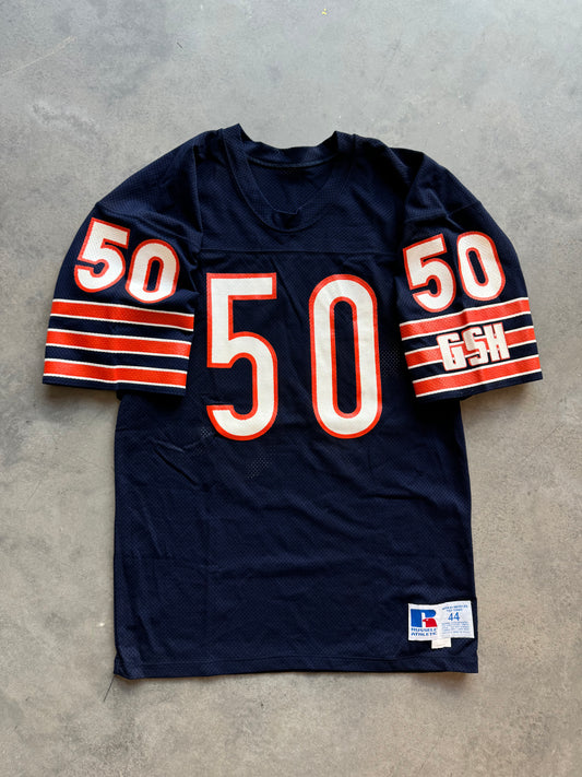 80’s Chicago Bears Mike Singletary Vintage Russell Athletic Navy NFL Authentic Jersey (44/Large)