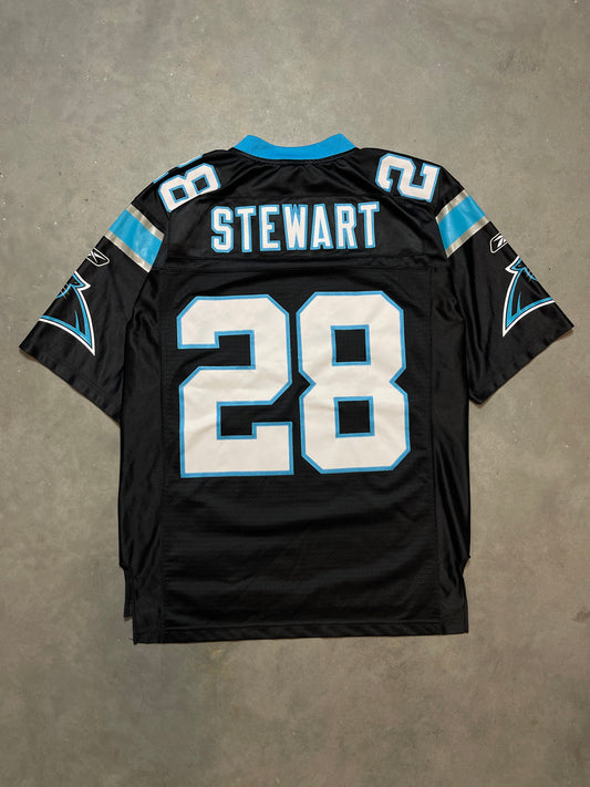 00's Carolina Panthers Jonathan Stewart  Black Swingman Reebok NFL Jersey (Medium)
