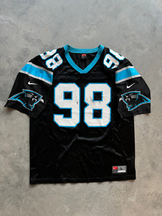 2000 Carolina Panthers Eric Swann Vintage Nike Black NFL Jersey (Large)