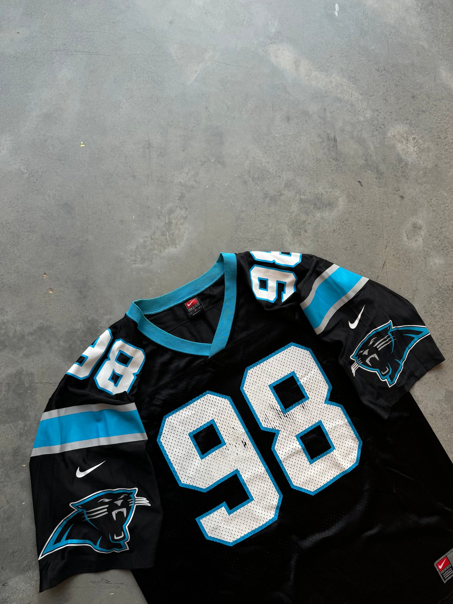 2000 Carolina Panthers Eric Swann Vintage Nike Black NFL Jersey (Large)