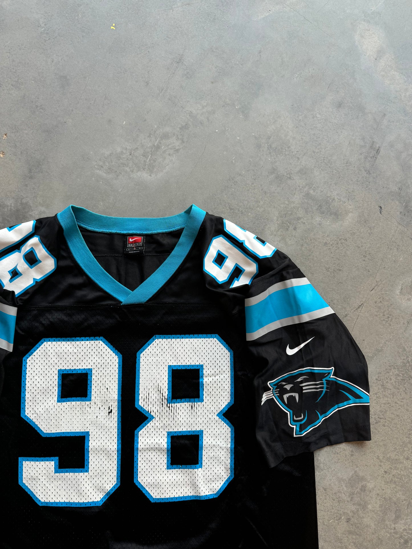 2000 Carolina Panthers Eric Swann Vintage Nike Black NFL Jersey (Large)