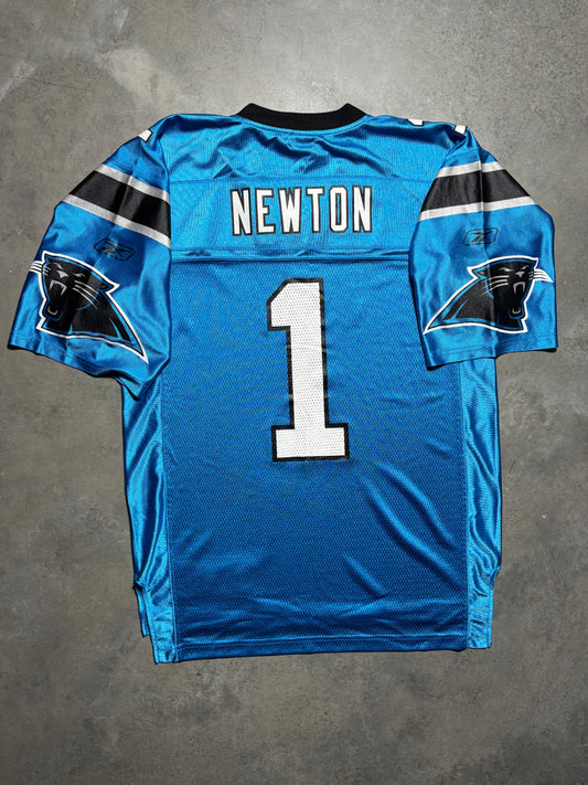 2011 Carolina Panthers Cam Newton Vintage Blue Alternate Reebok Rookie Season NFL Jersey (Medium)