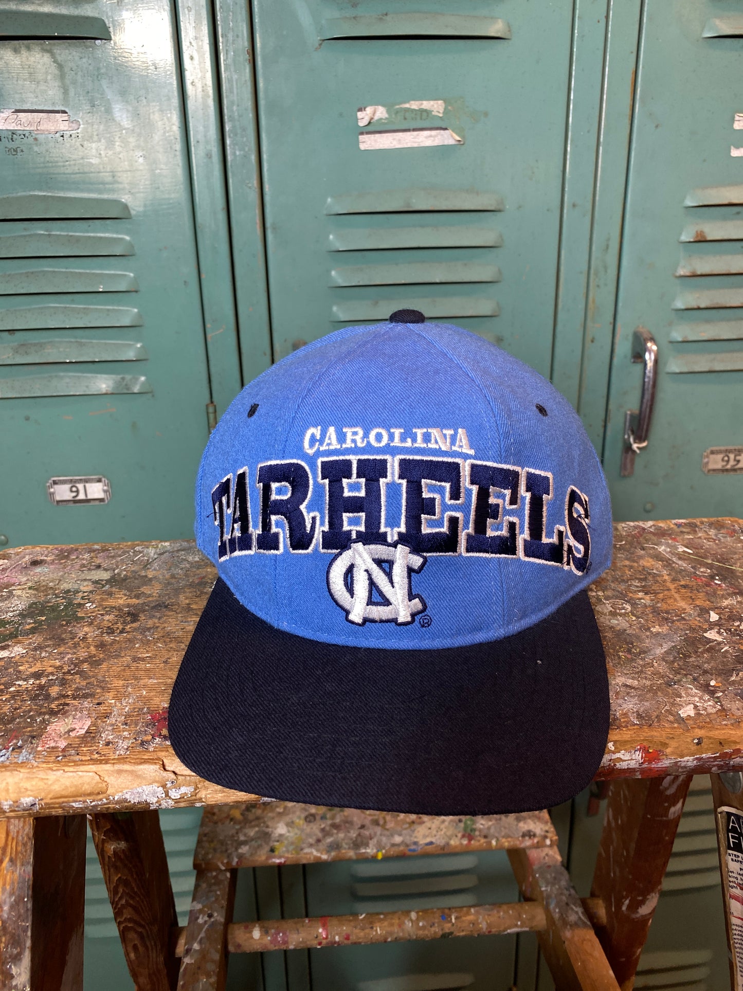 90s Carolina Tarheels Embroidered Spellout 100% Wool Hat (OSFA)