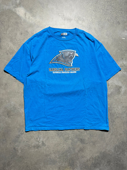 00’s Carolina Panthers Vintage Blue Big Logo NFL Tee (XL)