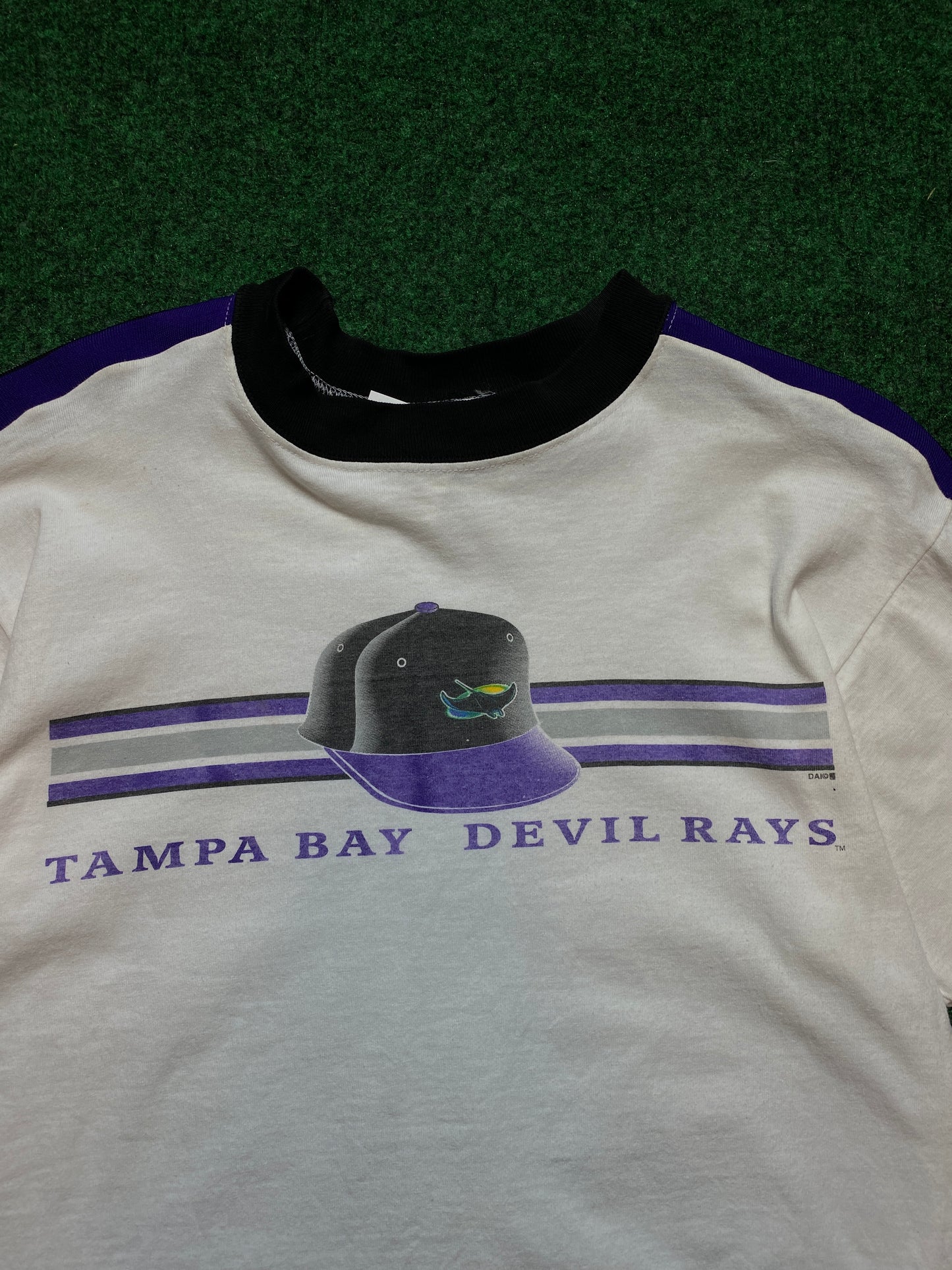 90s Tampa Bay Devil Rays MLB Vintage Ringer Tee (Medium)