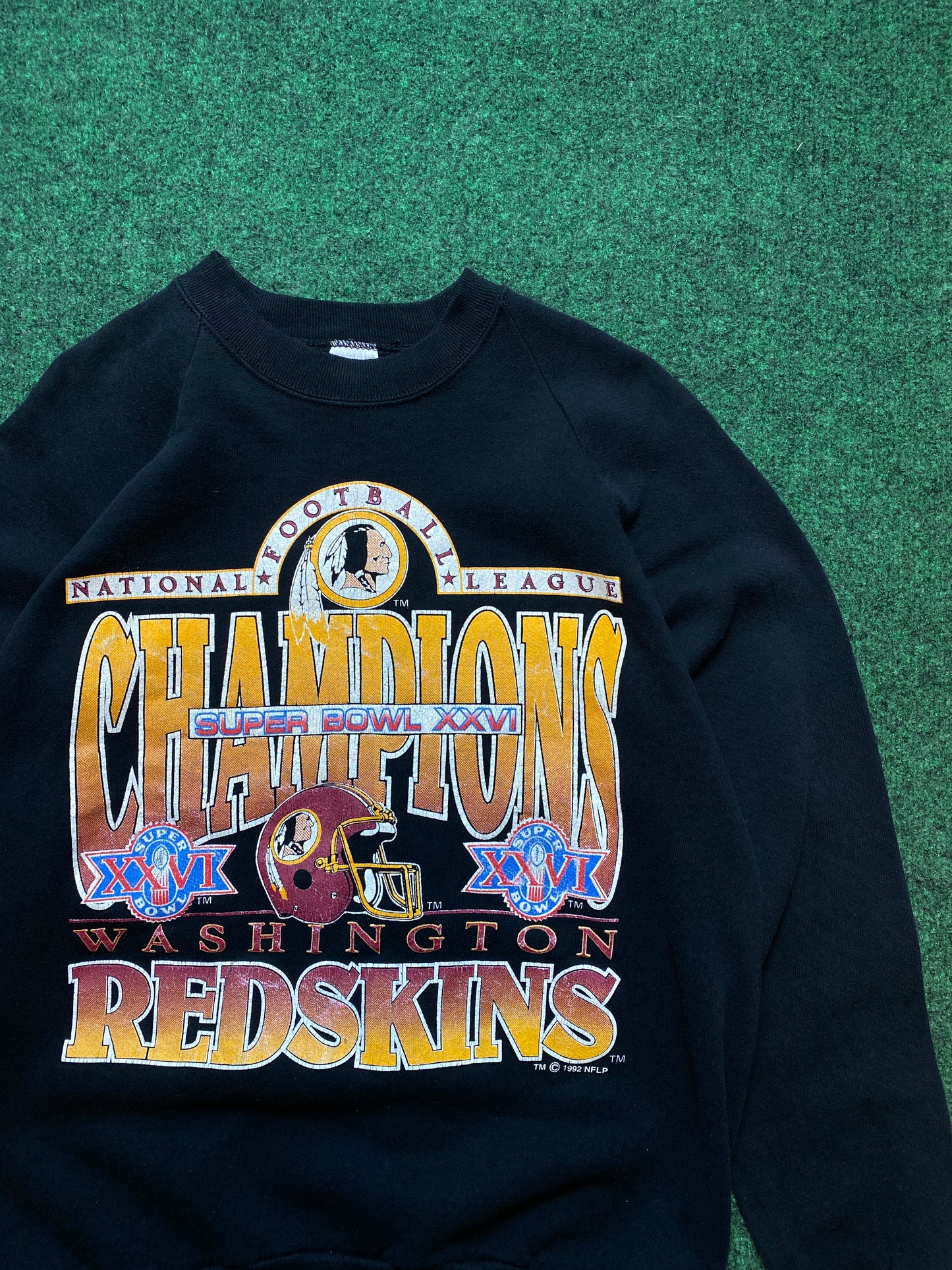 1992 Washington Redskins Super Bowl XXVI Champions NFL Vintage Crewneck (Large)