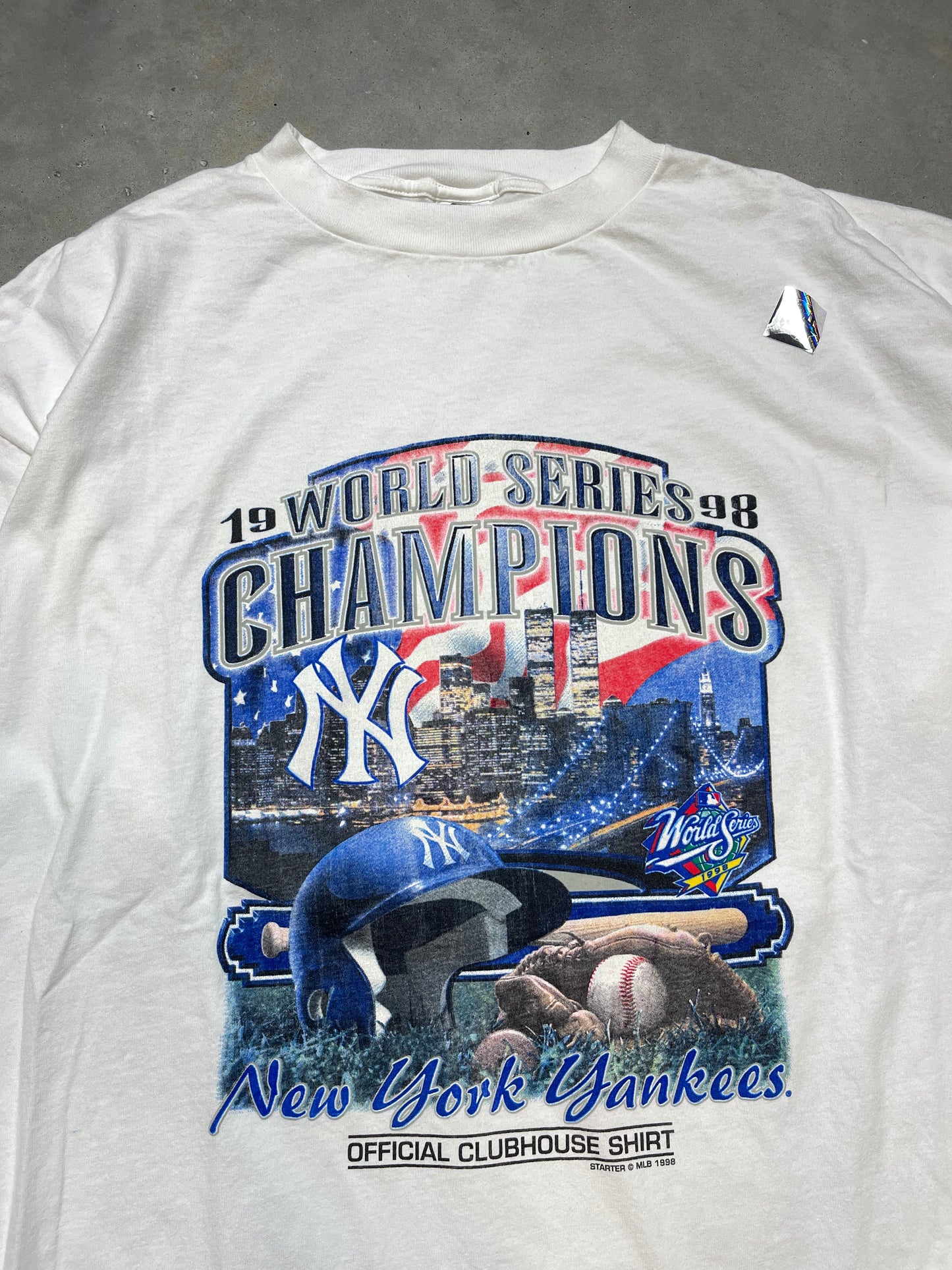 1998 New York Yankees Vintage World Series Champions Starter MLB Tee - Deadstock (XXL)