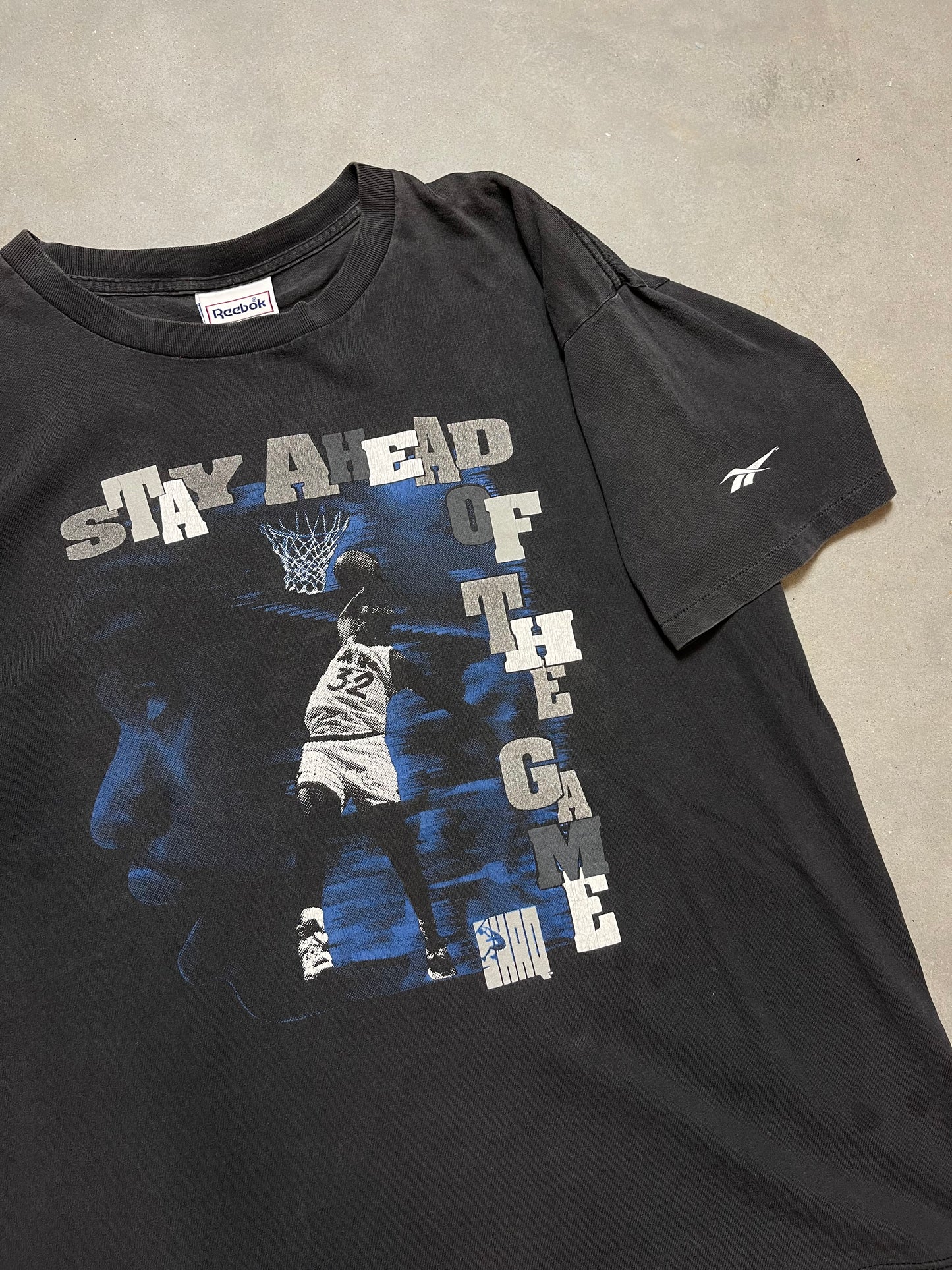 90’s Shaquille O’Neal Orlando Magic Reebok “Stay Ahead of the Game” Vintage Tee (XL)