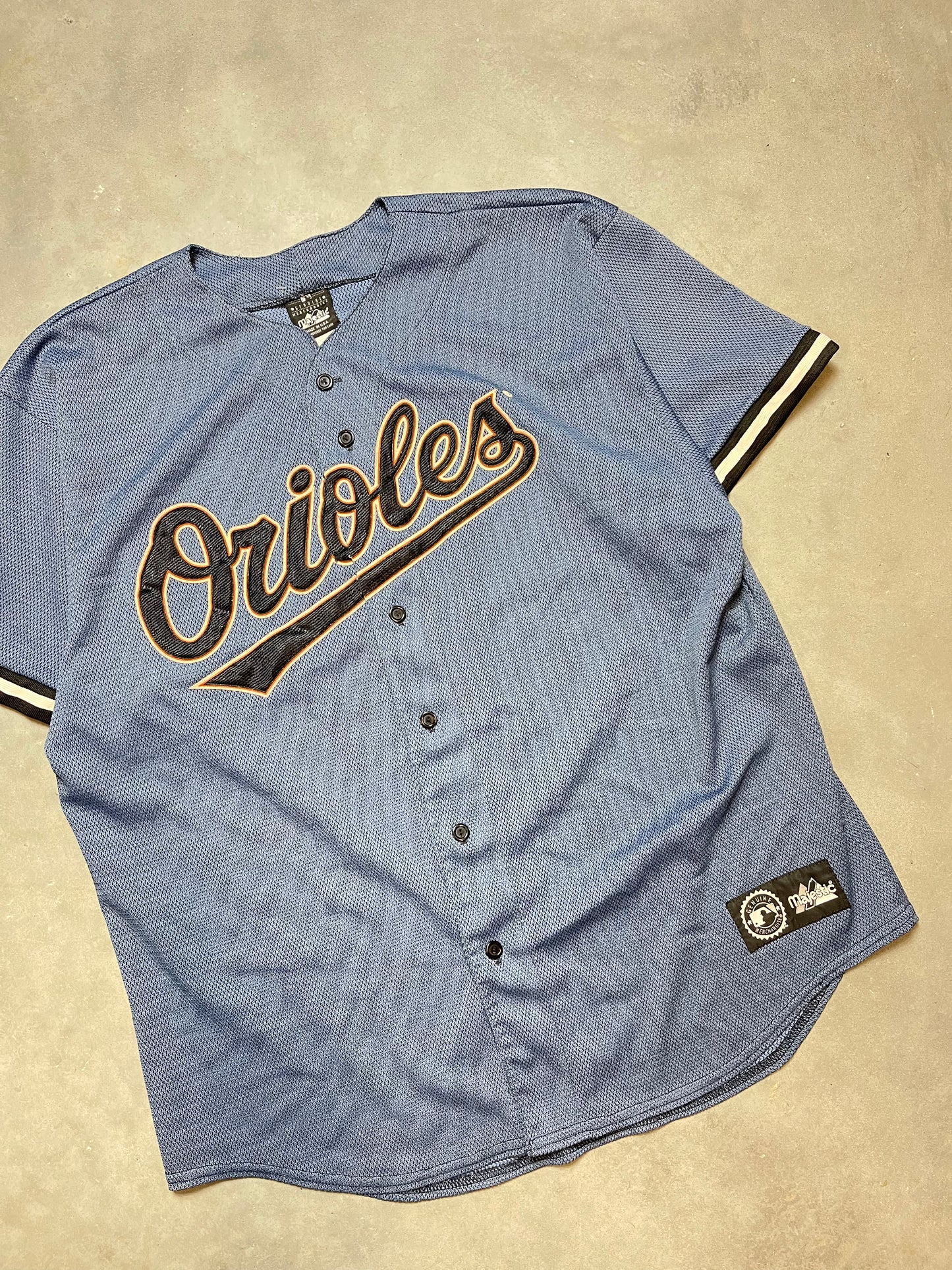 90’s Baltimore Orioles Vintage Slate Grey Majestic MLB Jersey (XL)