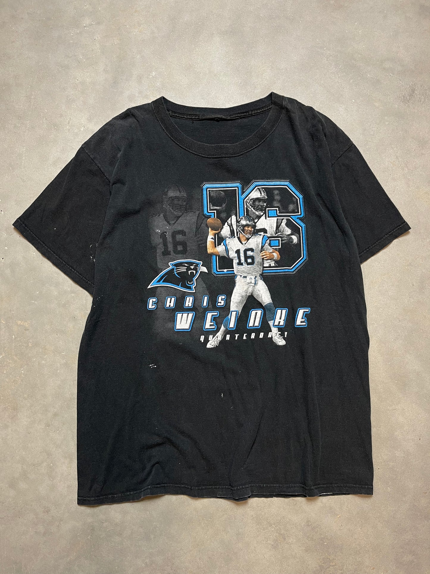 2001 Carolina Panthers Chris Weinke Vintage Quarterback Player Tee (XL)