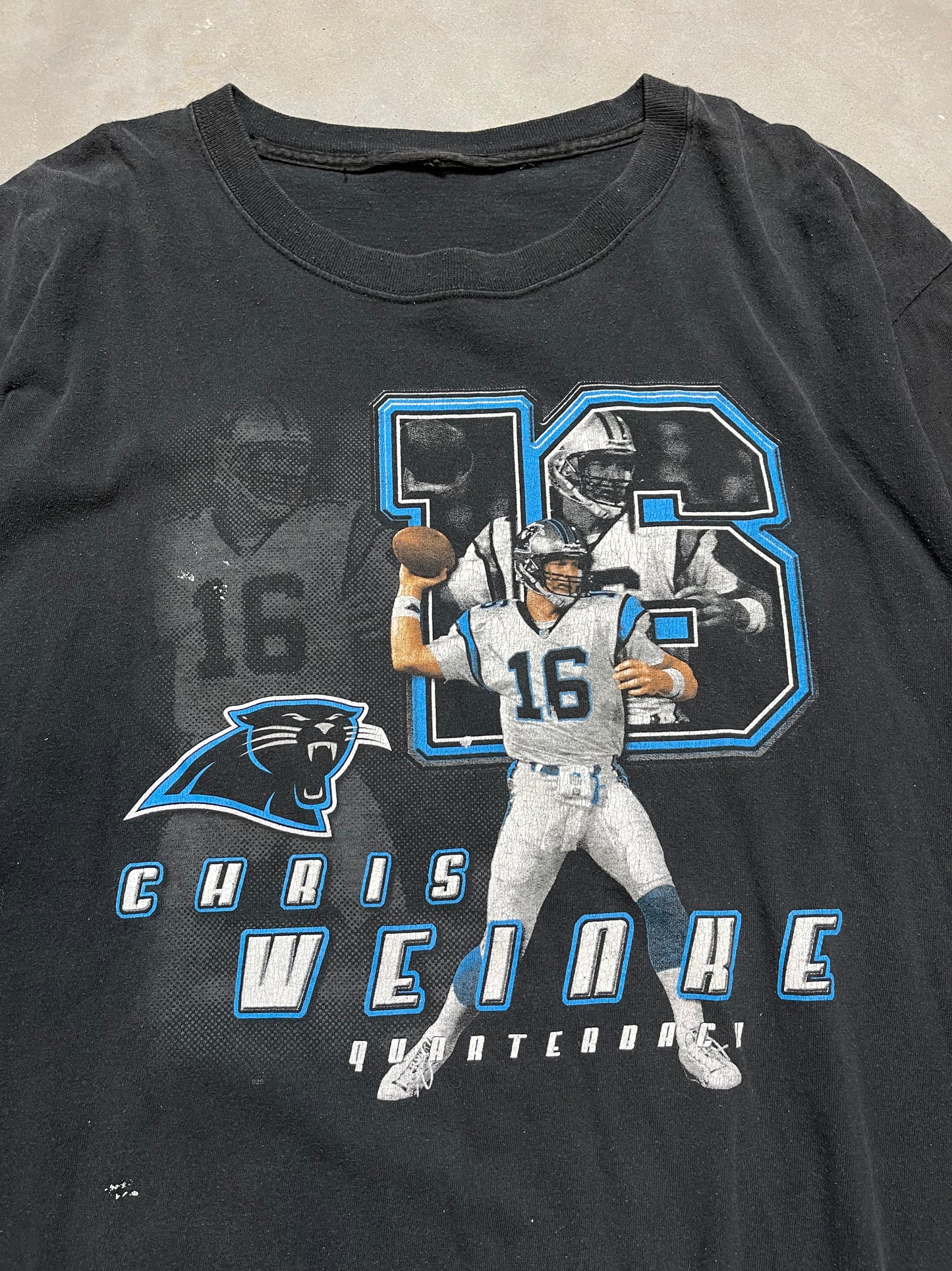 2001 Carolina Panthers Chris Weinke Vintage Quarterback Player Tee (XL)